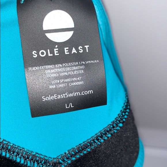 NWOTs SOLE EAST Teal Mesh Multi Cheeky Swim Bikini - Picture 5 of 8